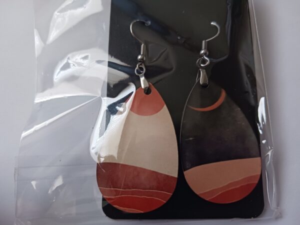 Brown - Orange Pierced earrings