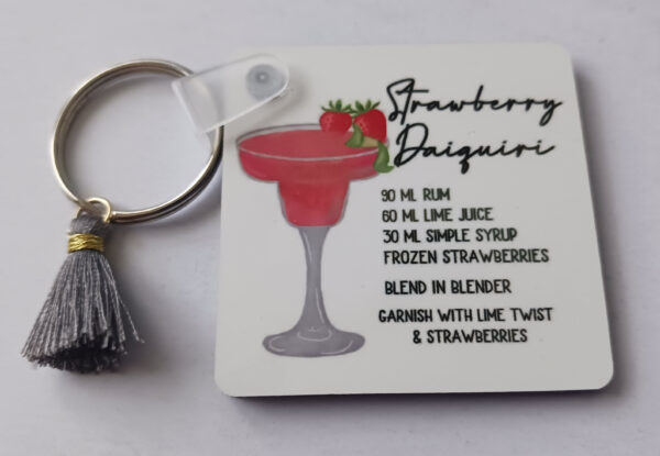 Strawberry Daiquiri Sublimated Keyring