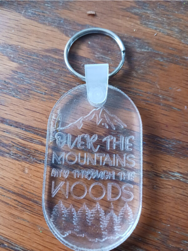 Over the mountains Acrylic keychain