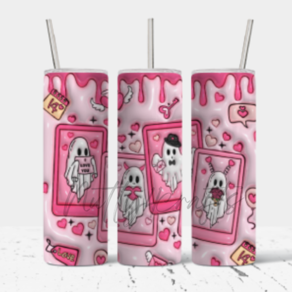 Pink Ghosts Sublimated Tumbler