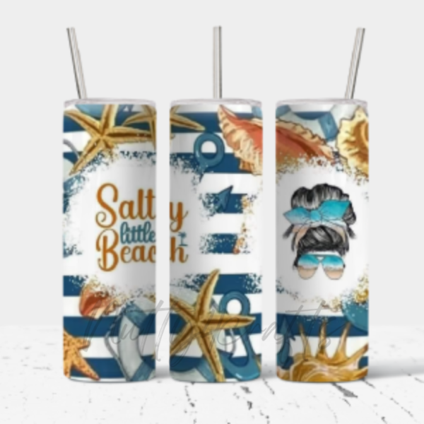 Salty Little Beach Sublimated tumblers