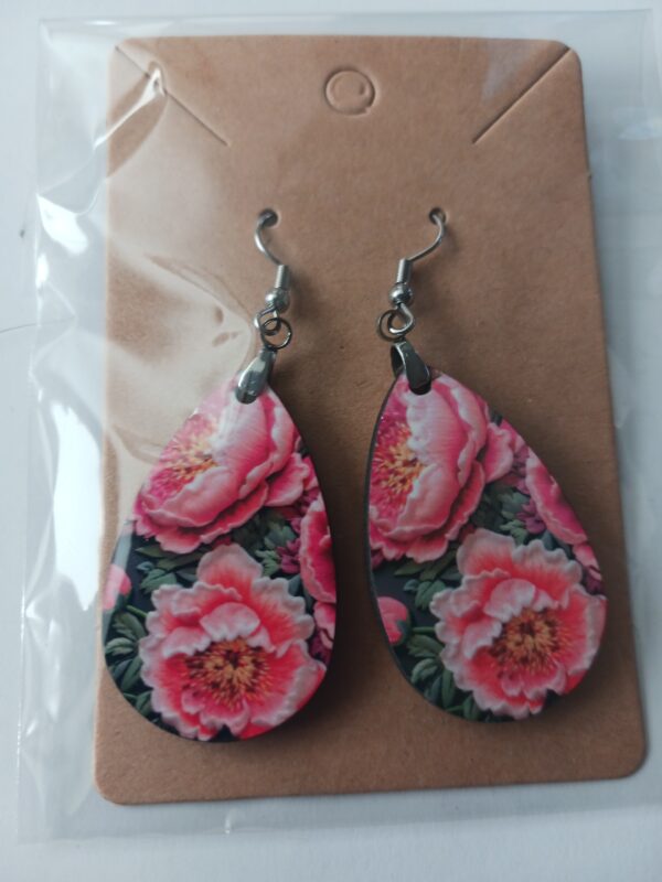 Peony  Teardrop Earrings