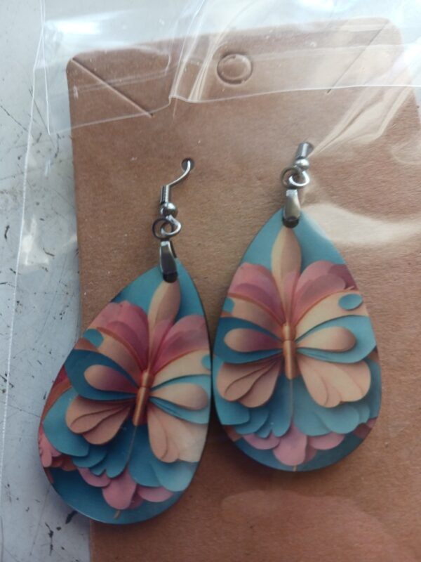 3D Design 1 Sublimated Pierced Earrings