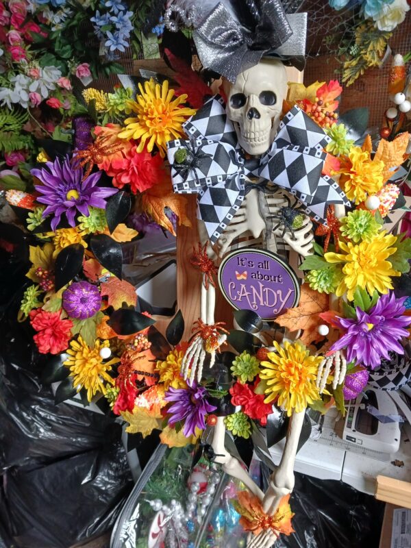 Halloween Skeleton Wreath