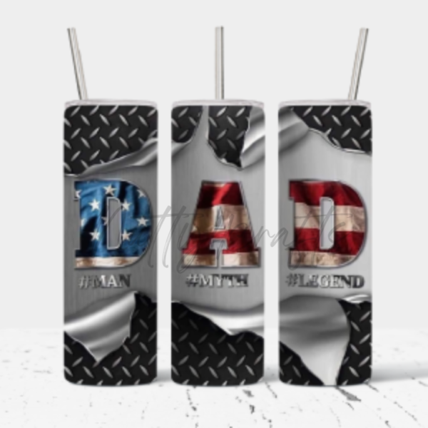 Dad Flag Sublimated tumbler