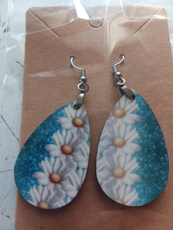 Daisies Sublimated Pierced Earrings