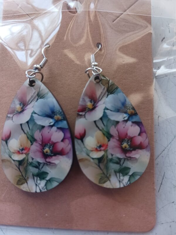 Pretty Flowers 1 Sublimated pierced earrings