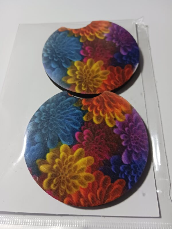 Sublimated Mums Car Coasters