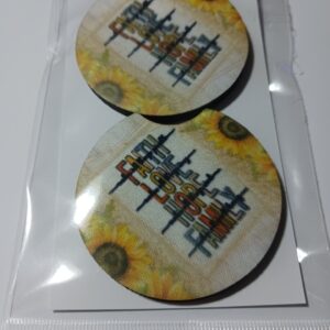 faith love hope family sunflower car coasters