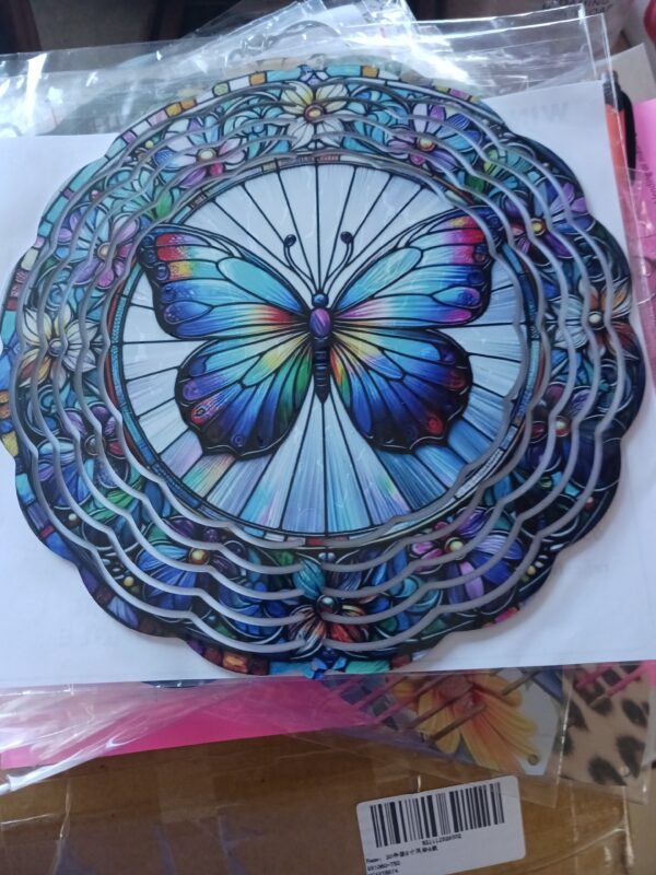 Blue Butterfly Wind Spinner