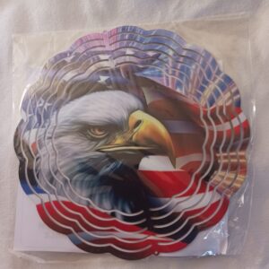 Sublimated Patriotic Eagle Head Wind Spinner 2