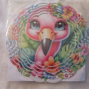 Sublimated Baby Flamingo Wind Spinner