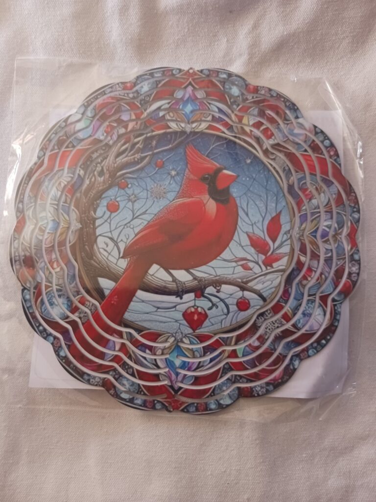 Sublimated Cardinal Wind Spinner